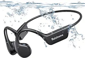 Relxhome Bone Conduction Headphones, Swimming Headphones Bluetooth 5.3, MP3 Sports Headphones Built-in 32GB Memory, IPX8 Waterproof Headphones, Wireless Open Ear Headphones for Swimming, Running
