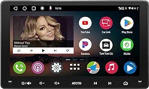 [9inch] ATOTO A6 PF Android Double-DIN Car Stereo, Wireless CarPlay, Android Auto, Wireless Mirror Link, Car GPS in-Dash Navigation, Dual Bluetooth, WiFi/BT/USB Tethering, HD LRV, 2G+32G, A6G209PF
