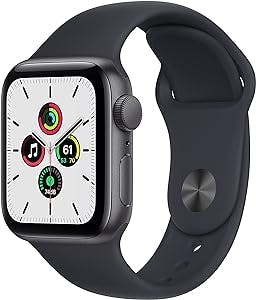 Apple Watch SE (GPS, 40mm) - Space Gray Aluminum Case with Midnight Sport Band (Renewed)