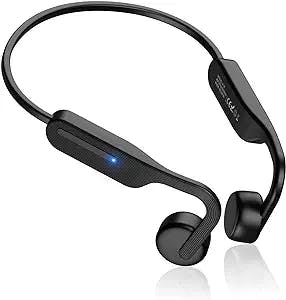 PURERINA Bone Conduction Headphones Open Ear Headphones Bluetooth 5.0 Sports Wireless Earphones with Built-in Mic, Sweat Resistant Headset for Running, Cycling, Hiking, Driving