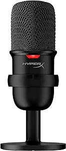 HyperX SoloCast – USB Condenser Gaming Microphone, for PC, PS4, PS5 and Mac, Tap-to-Mute Sensor, Cardioid Polar Pattern, great for Streaming, Podcasts, Twitch, YouTube, Discord