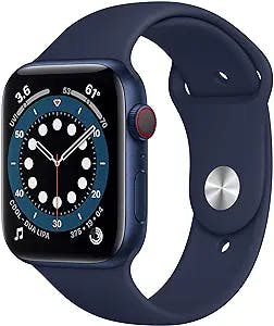 The Apple Watch Series 6 (GPS + Cellular, 44mm) - Blue Aluminum Case with D