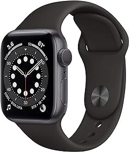 The Apple Watch Series 6 (GPS, 40mm) - Space Gray Aluminum Case with Black 