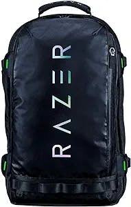 Razer Rogue v3 18" Gaming Laptop Backpack: Travel Carry On Computer Bag - Tear and Water Resistant - Mesh Side Pocket - Fits 18 inch Notebook - Chromatic